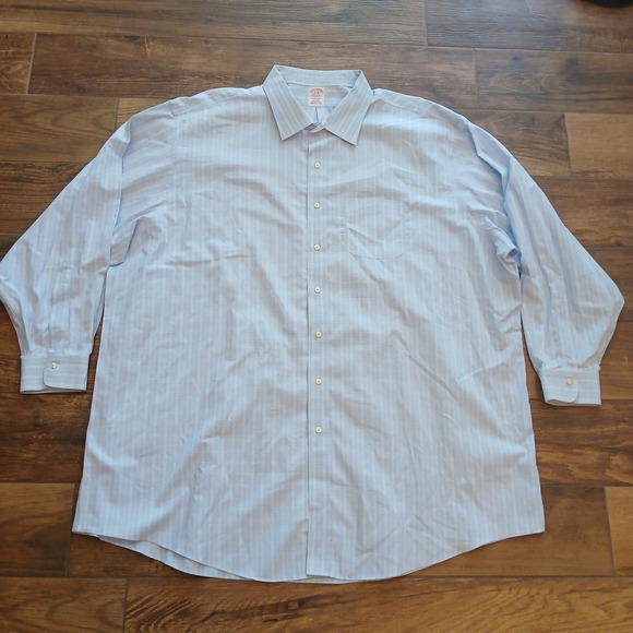 Brooks Brothers Shirt Mend 20-36 Blue Plaid Check Madison Non Iron Button Causal - Picture 2 of 8